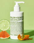 bergamot hand+body wash.