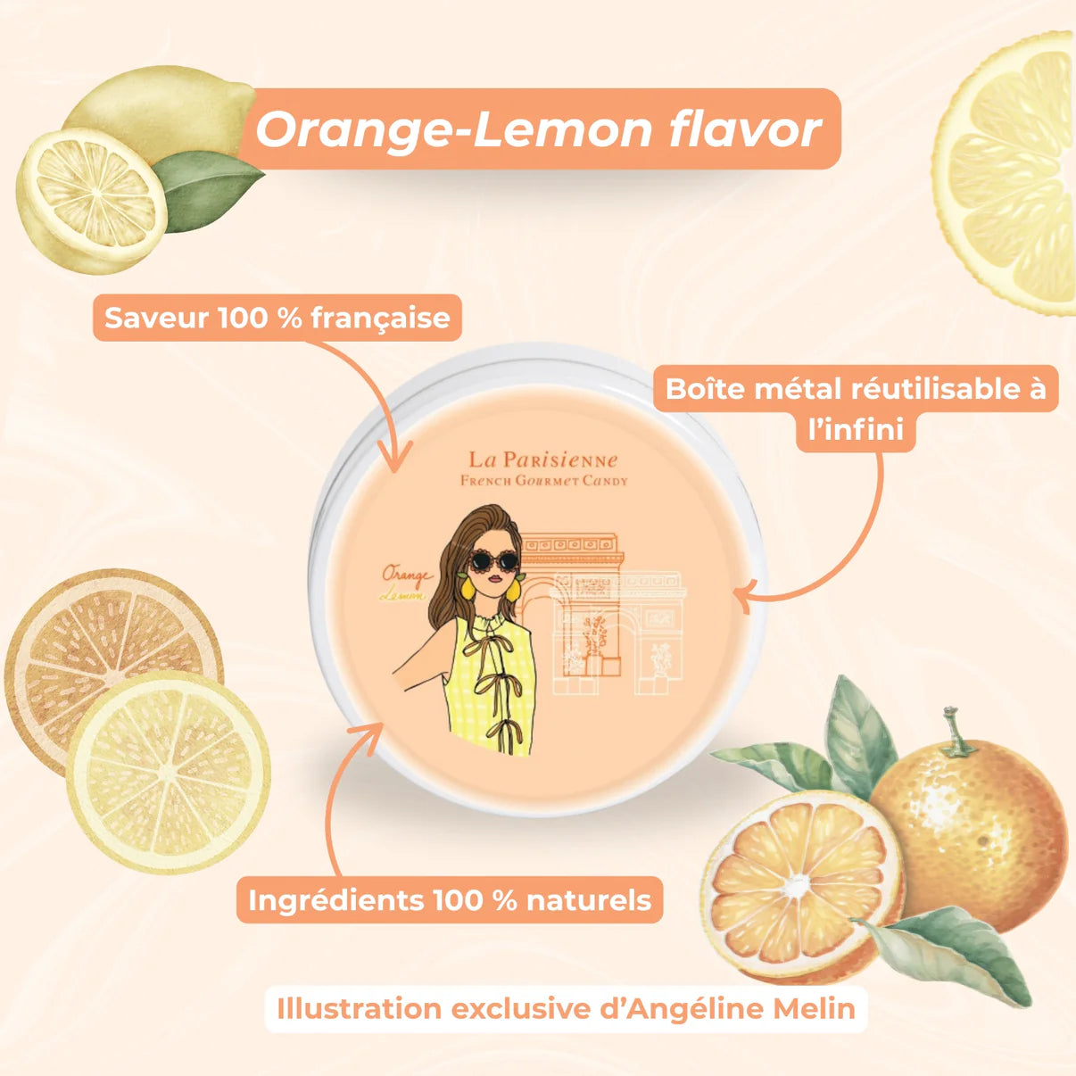 La Parisienne Pastillen Orange-Zitrone