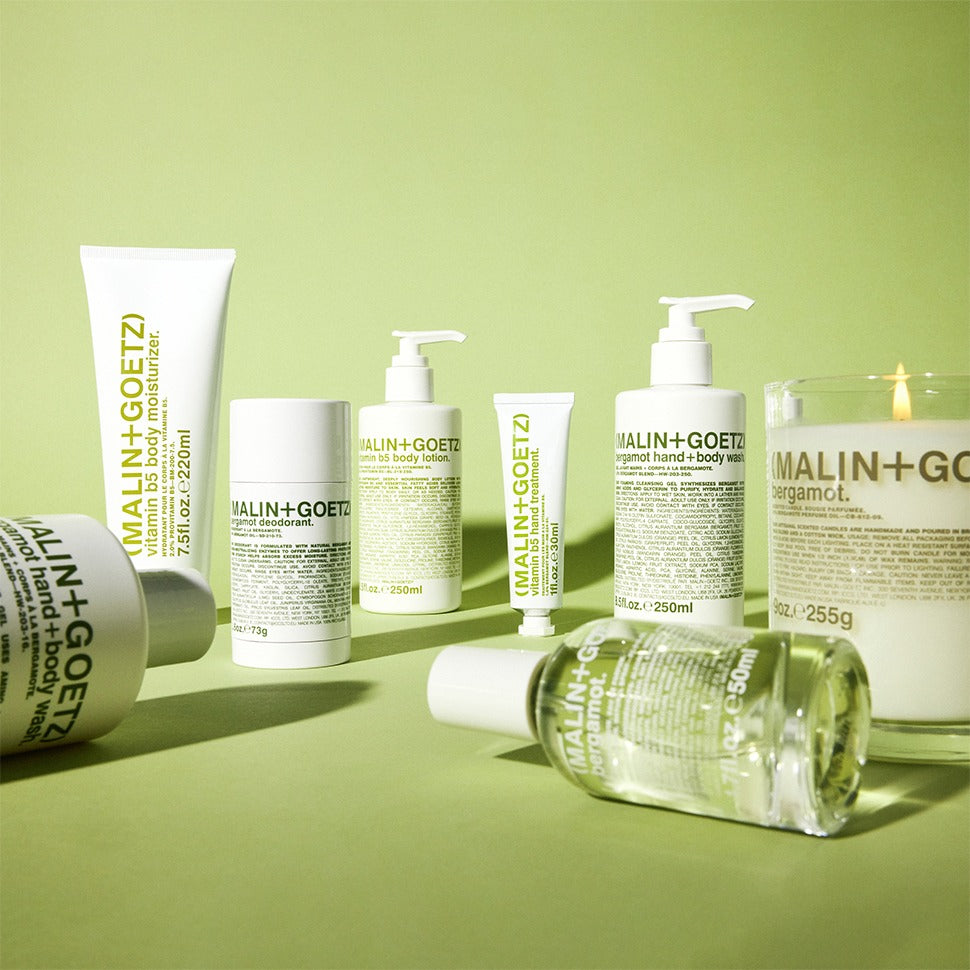 bergamot hand+body wash.