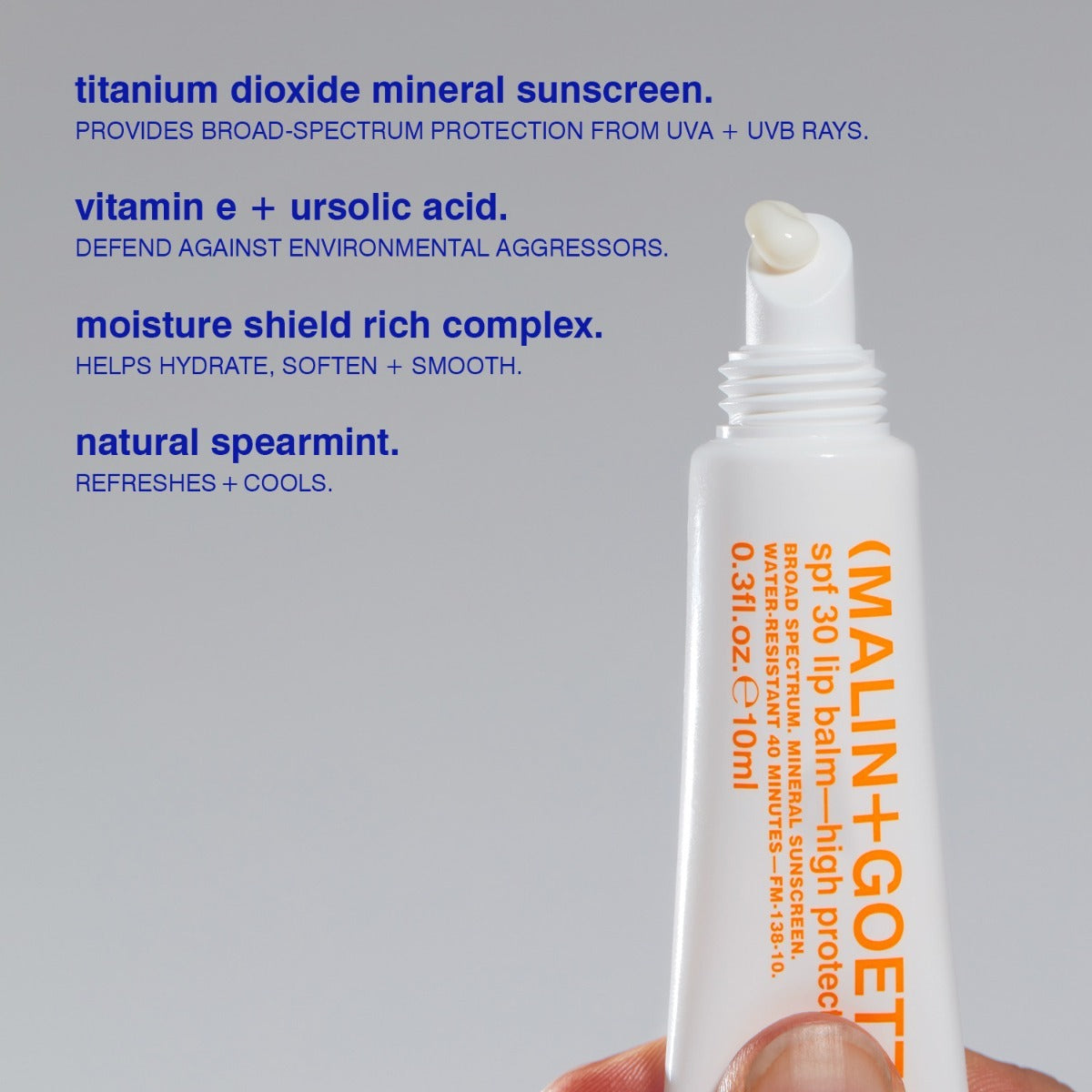 spf 30 lip balm-high protection.