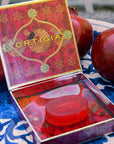 Melograno glass bowl with soap
